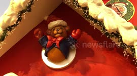 That’ll frighten the elves! Christmas bear appears to make VERY rude hand gesture at LA grotto