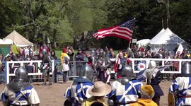 Medieval knights from US, Poland and UK battle it out in Scotland