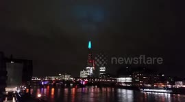 The Shard Is Lit Up Like A Christmas Tree For The Festive Period