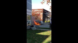 Tesla catches alight in California