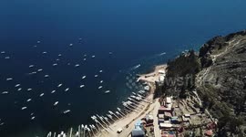 Aerial view of the lake