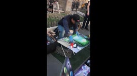 Street artist in Rome, Italy