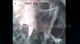 Chinese mall bursts into flames after boy starts a fire in corridor