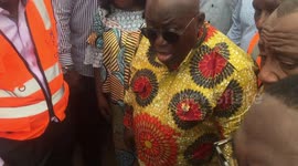 Prez Nana Addo visits Adenta footbridge site