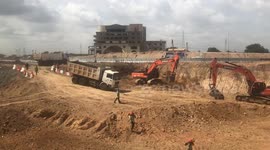 Construction of Tema Motorway Roundabout Underpass Tunnel