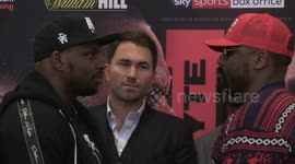 Words exchanged as Dereck Chisora and Dillian Whyte go head-to-head
