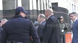 Harvey Weinstein arrives at Manhattan courthouse amid rape, assault allegations