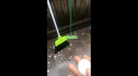 Hail the size of golf balls falling out of the sky in Sydney