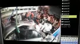 WATCH - speedy and uncontrolled car hit a shop and injured three IN SURAT
