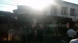 Desalojo de ventas callejeras en el municipio de Escuintla, Escuintla, Guatemala