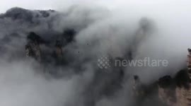 Stunning 'sea of clouds' forms over China’s Tianzi Mountain