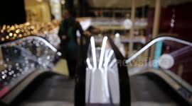 Christmas shopping in a shopping center