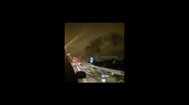 Coche ardiendo accidente