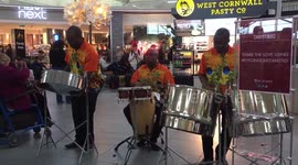 Band plays in Stansted Airport