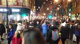 Oxford Street Christmas Shoppers