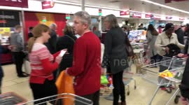 Massive queues at Sainsbury’s Tills