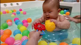 Super adorable chubby relaxing at baby spa Malaysia
