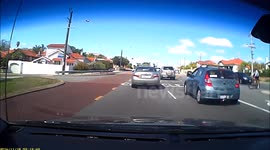 Cyclist almost hit car. Perth, WA