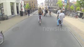 Cyclist has a collision with a car