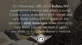 drone beer delivery during #SnowVember
