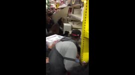 Black Friday shoppers fight at Tesco store in London, UK