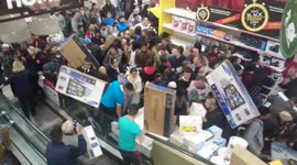 Black Friday classic: Chaos at a supermarket in West Yorkshire