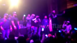 O.T. Genasis and Busta Rhymes at Webster Hall Busta falls off stage