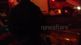 Chilean Police Helicopter Crash on a Principal Avenue
