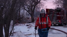 Aftermath of beach house explosion in Regina, Canada