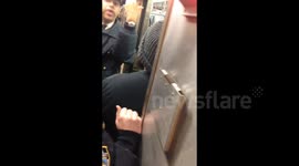 NYC protesters try to stop subway train in Grand Central Station
