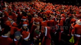 Large crowds at SantaCon 2014 in London
