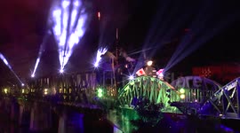 Steam Train Crossing Bridge on the River Kwai