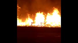 Massive fire in downtown LA