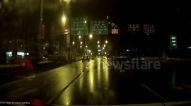 Dramatic motor scooter crash