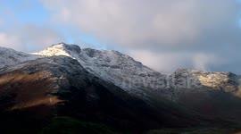 Snow fall in the Lake District, UK