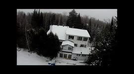 Winter in Canada on a Cold and Misty Morning