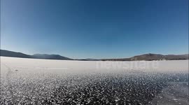 See beneath a frozen lake in Canada