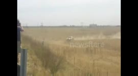 Rally driver sends car into the air in South Africa accident