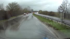 Lamborghini on fire