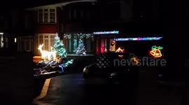 Christmas Decorations On House In Essex