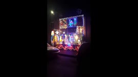 Christmas lights dance to music
