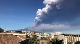 Etna erupts on Christmas Eve