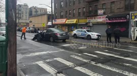 Accident: NYC garbage truck head on collision with car on Troy and 44 St brooklyn 11203