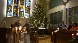 Hark! The Herald Angels Sing carol at St Philips Church Midnight Eucharist on Christmas Eve