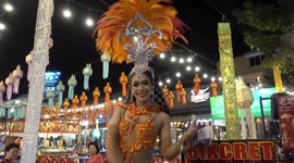 Ladyboy show at Christmas in Thailand