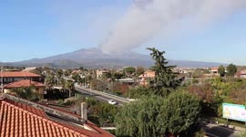 Dramatic video shows huge ash cloud being released after explosion on Mount Etna