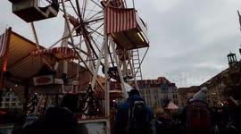 Footage of Christmas market in Dresden, Germany
