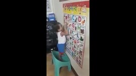 My baby sebastian start learning abc at age of 1yr 7 montbs