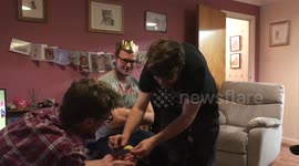 Boy tried hot sauce and nearly cries