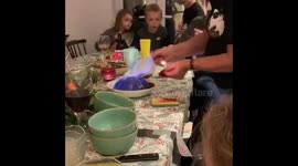 Christmas pudding fire